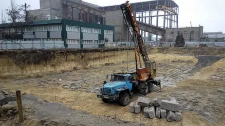 Грунтоцемент. Влаштування палей у м. м. Горішні Плавні